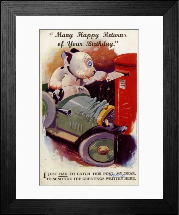 Framed Print : George Studdy Bonzo postcard Framed Print : George Studdy Bonzo postcard