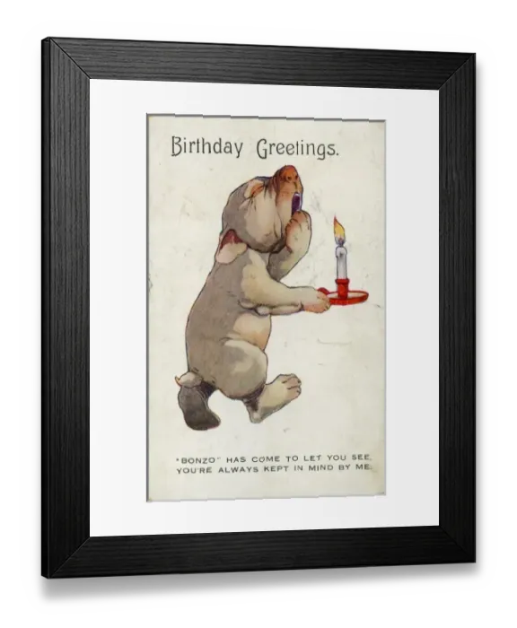 Framed Print : George Studdy Bonzo postcard Framed Print : George Studdy Bonzo postcard