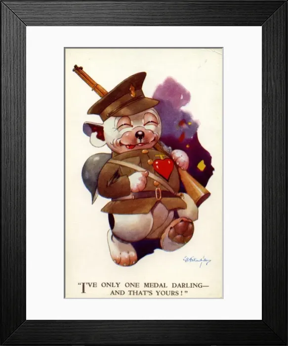 Framed Print : George Studdy Bonzo postcard Framed Print : George Studdy Bonzo postcard