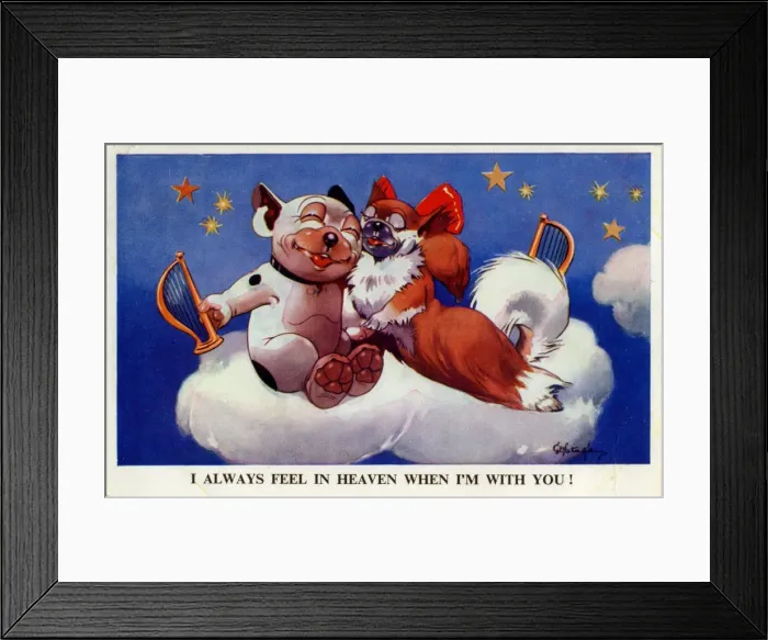 Framed Print : George Studdy Bonzo postcard Framed Print : George Studdy Bonzo postcard