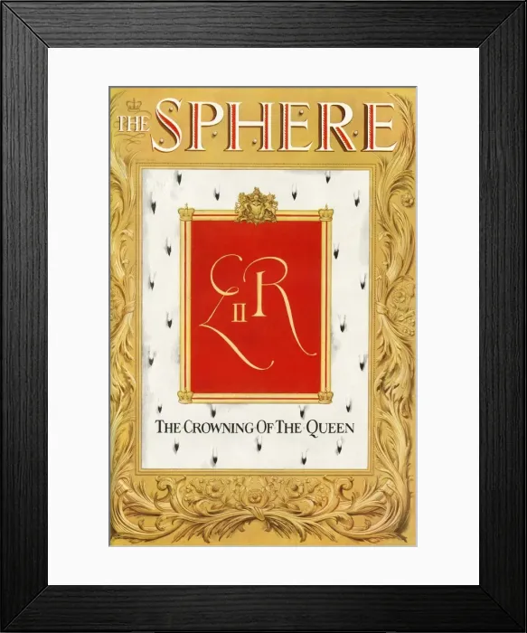Framed Print : The Sphere front cover, Coronation Number 1953 Framed Print : The Sphere front cover, Coronation Number 1953