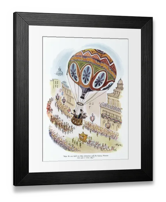 Framed Print : Viewing the Coronation by hot air balloon Framed Print : Viewing the Coronation by hot air balloon