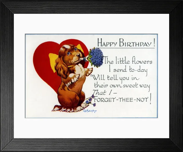 Framed Print : George Studdy Birthday card Framed Print : George Studdy Birthday card