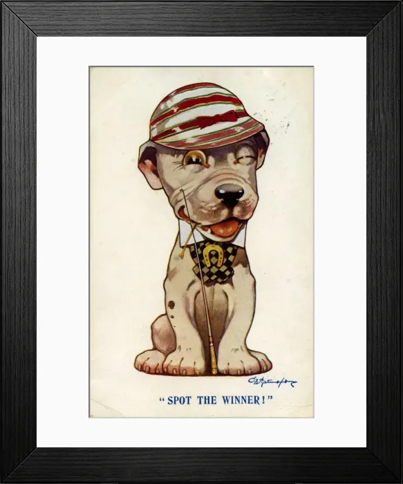 Framed Print : George Studdy Bonzo postcard Framed Print : George Studdy Bonzo postcard