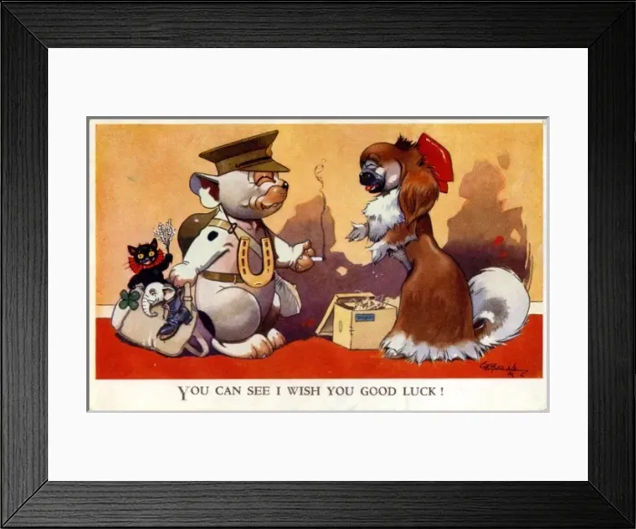 Framed Print : George Studdy Bonzo postcard Framed Print : George Studdy Bonzo postcard