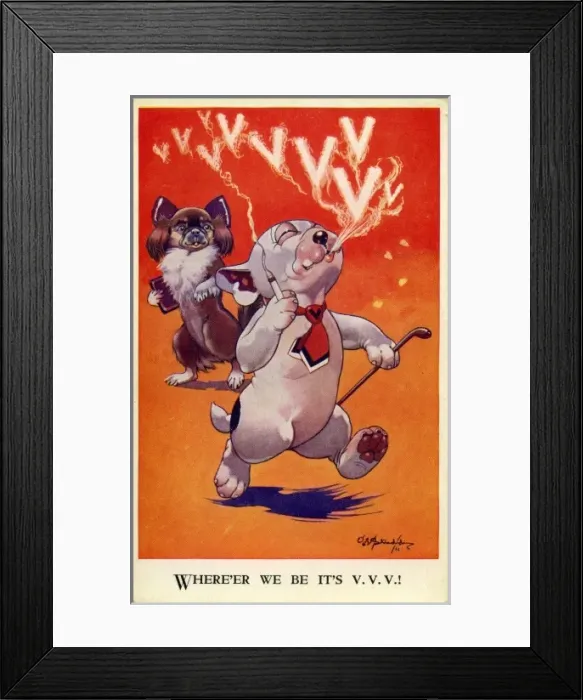 Framed Print : George Studdy Bonzo postcard Framed Print : George Studdy Bonzo postcard