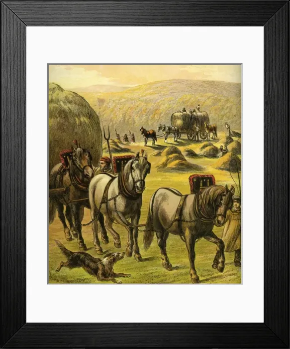 Framed Print : Victorian Farmyard (Haymaking) Framed Print : Victorian Farmyard (Haymaking)