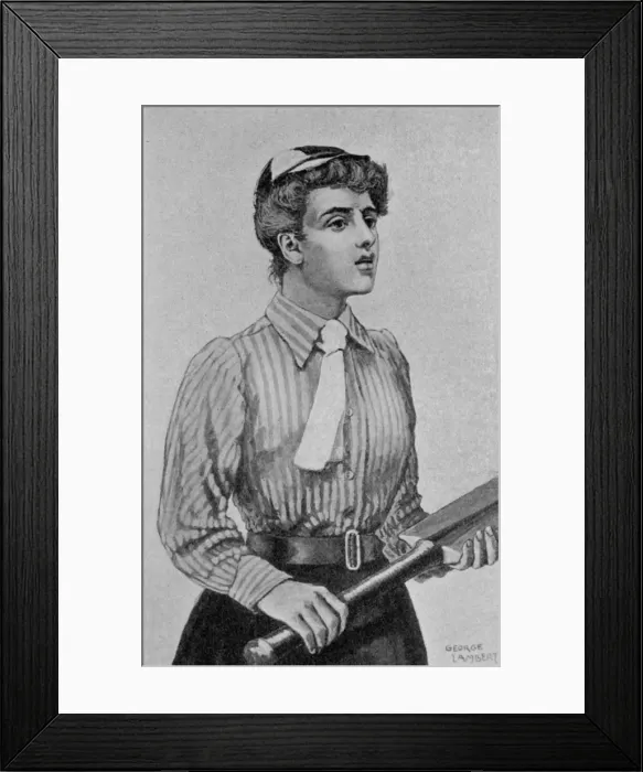 Framed Print : A lady cricketer Framed Print : A lady cricketer