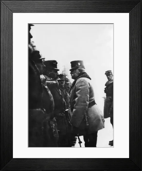 Framed Print : Archduke Friedrich of Austria inspecting troops, Predazzo Framed Print : Archduke Friedrich of Austria inspecting troops, Predazzo