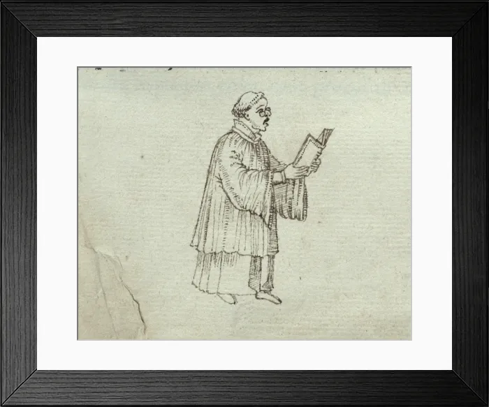 Framed Print : Monk or Priest singing Framed Print : Monk or Priest singing