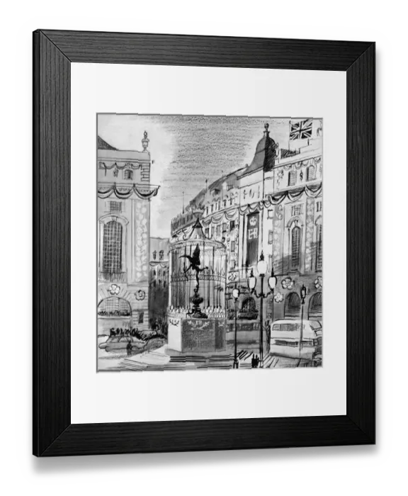 Framed Print : Decor of the Coronation route, 1953 Framed Print : Decor of the Coronation route, 1953
