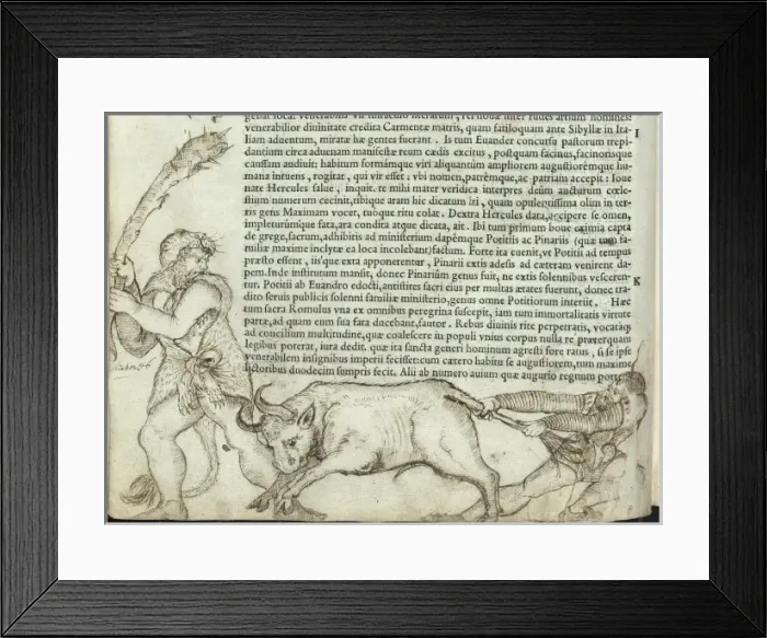 Framed Print : Hercules strikes Cacus Framed Print : Hercules strikes Cacus