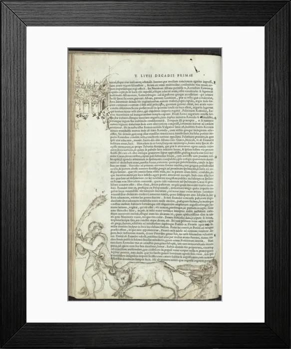 Framed Print : Hercules strikes Cacus, and view of Rome Framed Print : Hercules strikes Cacus, and view of Rome