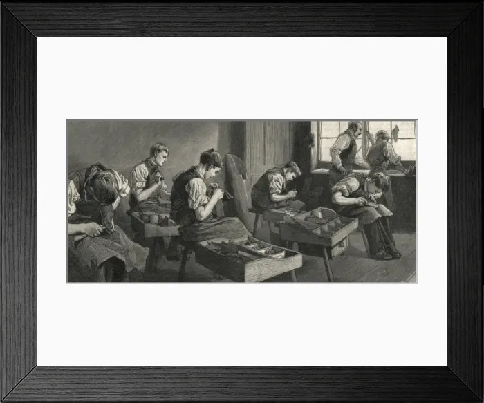 Framed Print : Farningham Little Boys Home, Shoemakers Shop Framed Print : Farningham Little Boys Home, Shoemakers Shop