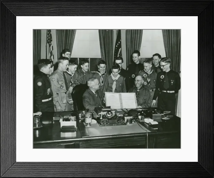 Framed Print : Scouts with President Truman Framed Print : Scouts with President Truman