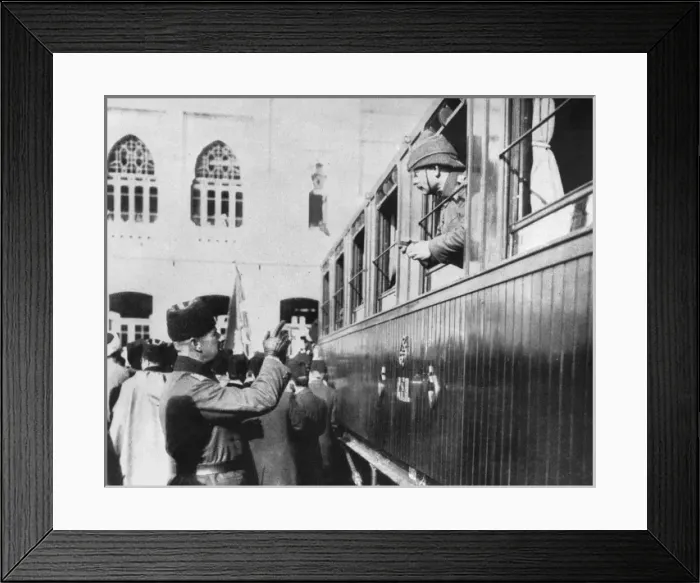 Framed Print : General Frankenberg of Germany and his departing troops Framed Print : General Frankenberg of Germany and his departing troops