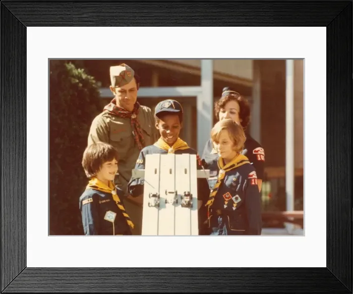 Framed Print : American Scouts playing with cars Framed Print : American Scouts playing with cars