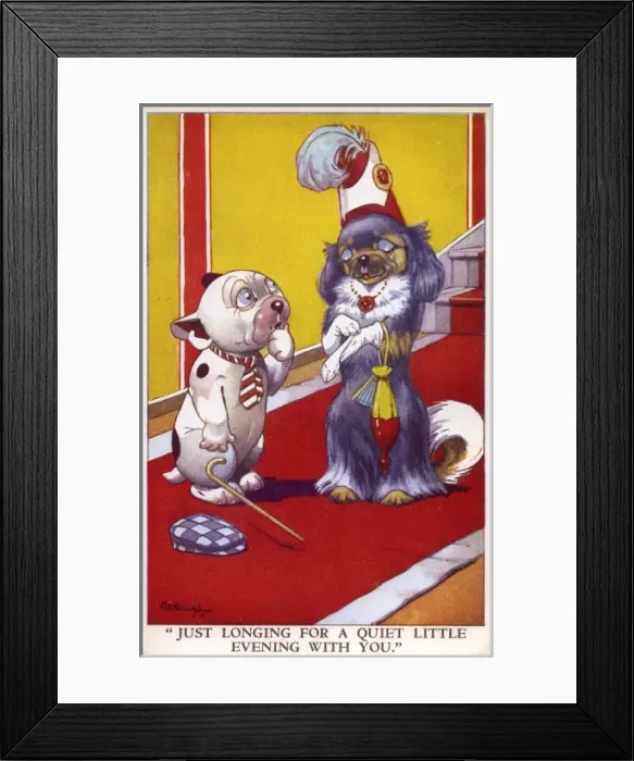 Framed Print : Bonzo and Chee-Kee ready to go out