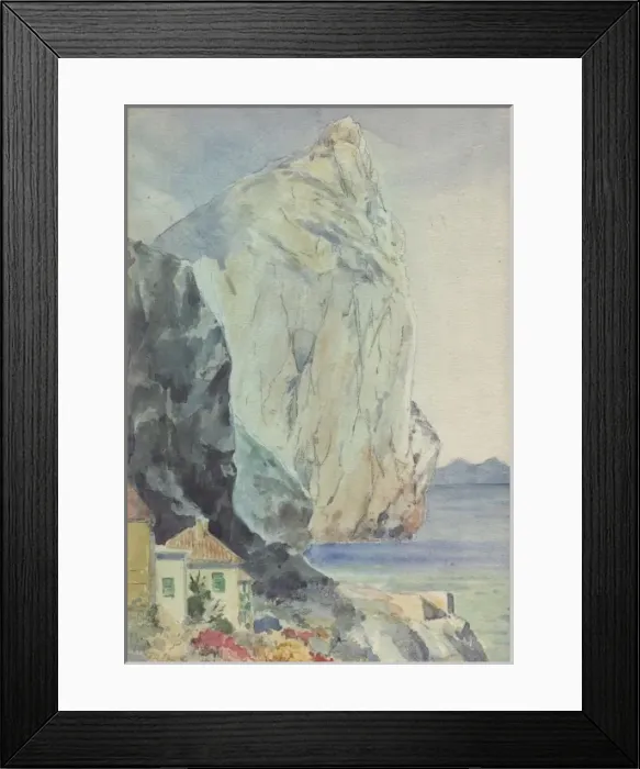 Framed Print : Gibraltar. Cliff in Gibraltar.. January 1913 Framed Print : Gibraltar. Cliff in Gibraltar.. January 1913
