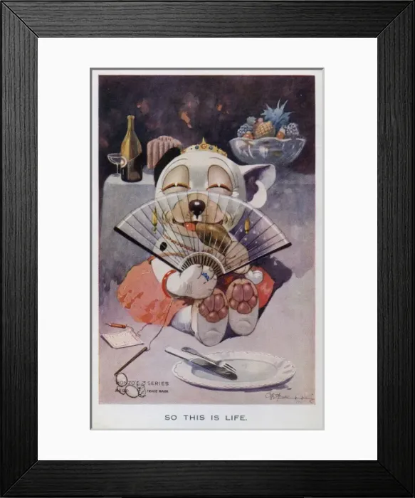 Framed Print : Bonzo dressed as a debutante Framed Print : Bonzo dressed as a debutante