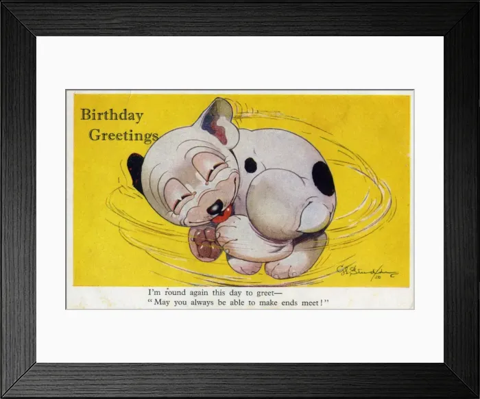 Framed Print : Bonzo chasing his tail Framed Print : Bonzo chasing his tail