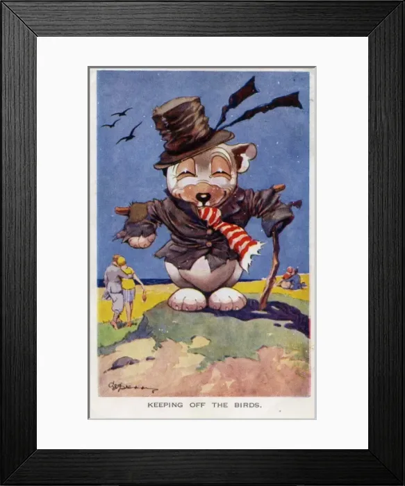Framed Print : Bonzo dressed as a scarecrow Framed Print : Bonzo dressed as a scarecrow