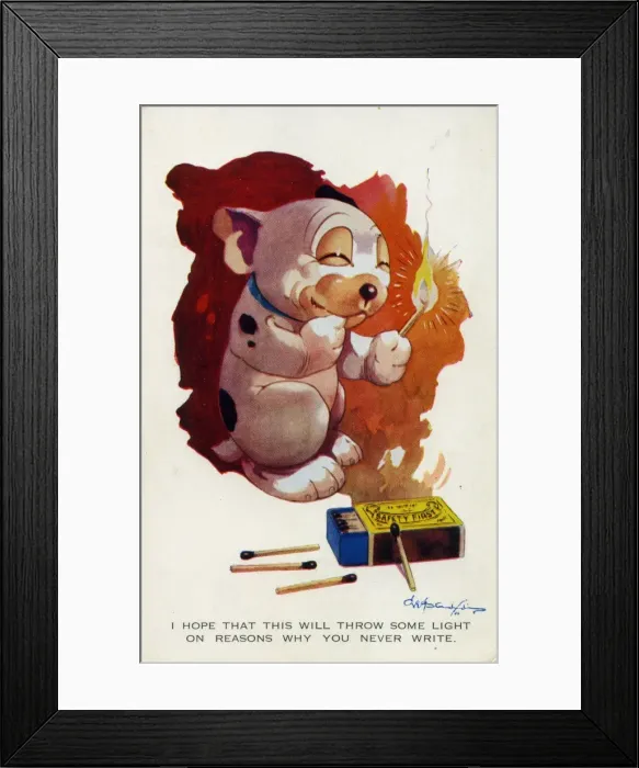 Framed Print : Bonzo lighting matches Framed Print : Bonzo lighting matches