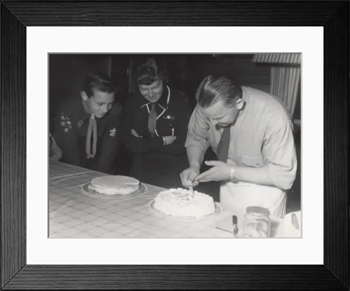 Framed Print : Decorating Cakes - Swedish Scouts Framed Print : Decorating Cakes - Swedish Scouts
