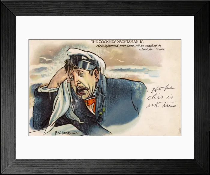 Framed Print : A seasick Cockney Yachtsman Framed Print : A seasick Cockney Yachtsman