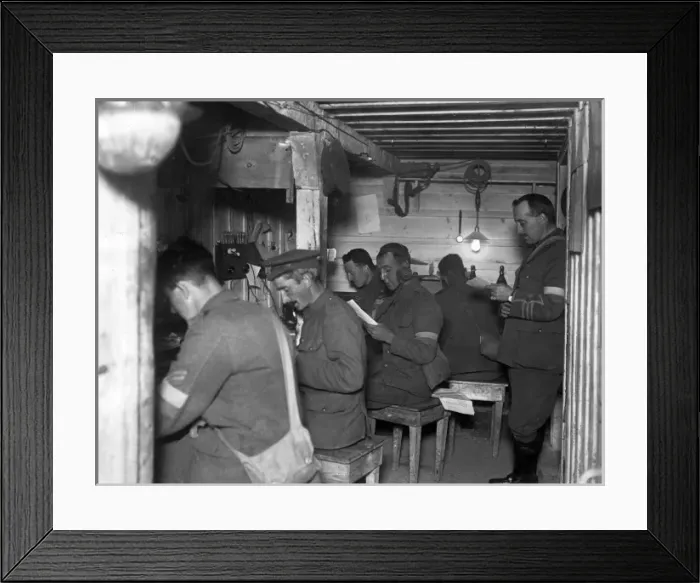 Framed Print : Signal exchange beneath Fricourt Chateau, France, WW1 Framed Print : Signal exchange beneath Fricourt Chateau, France, WW1