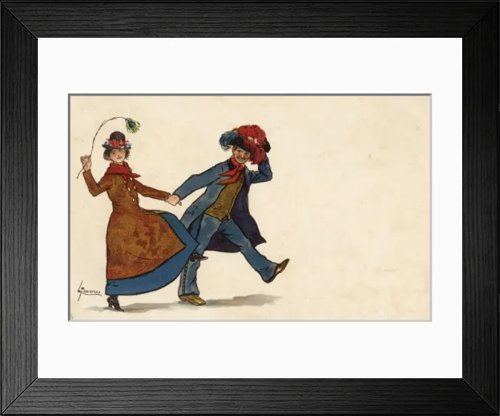 Framed Print : East End Couple having fun Framed Print : East End Couple having fun