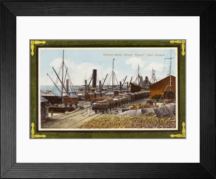 Framed Print : Erskine Wharf - Wheat Export Yard, Karachi, Pakistan Framed Print : Erskine Wharf - Wheat Export Yard, Karachi, Pakistan