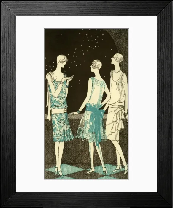 Framed Print : Fashionable women 1927