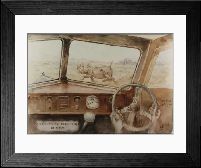 Framed Print : Speedometer Registered 18 M. P. H Framed Print : Speedometer Registered 18 M. P. H