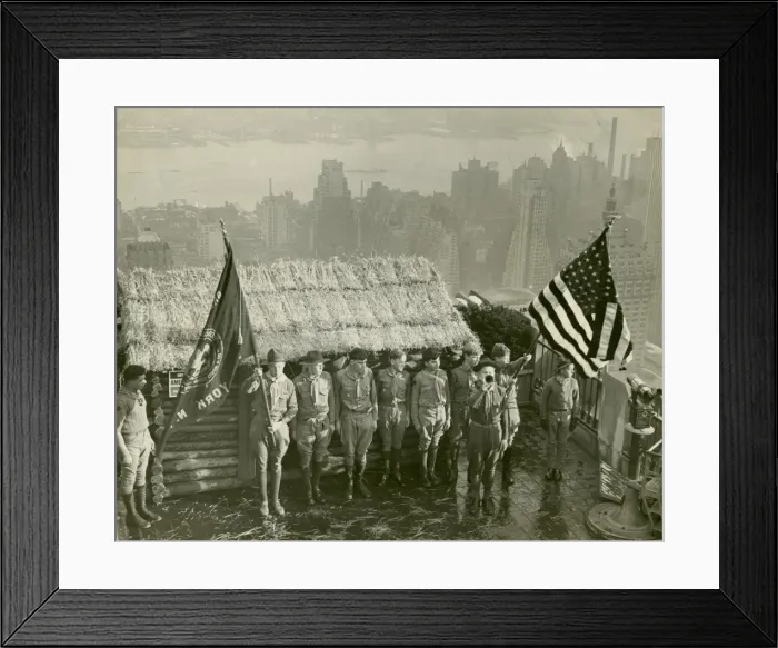Framed Print : Scout Log Cabin Rockerfeller Centre, New York Framed Print : Scout Log Cabin Rockerfeller Centre, New York