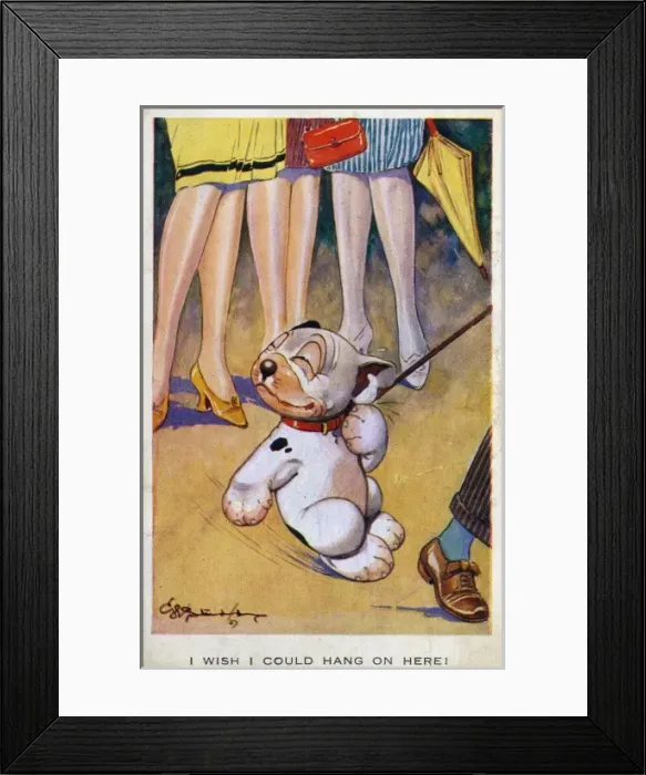 Framed Print : Bonzo on a leash Framed Print : Bonzo on a leash