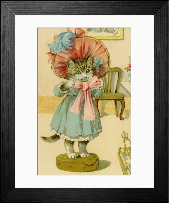 Framed Print : Fashionable kitten by g h Thompson Framed Print : Fashionable kitten by g h Thompson