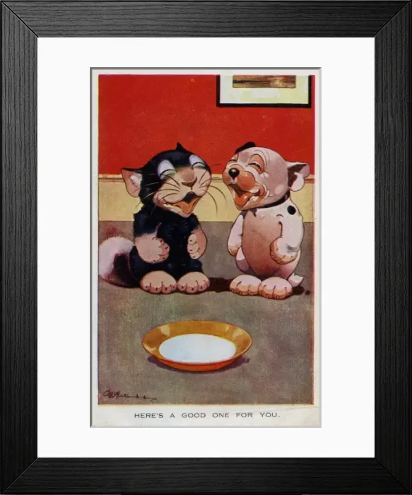 Framed Print : Bonzo and Ooloo laughing together Framed Print : Bonzo and Ooloo laughing together