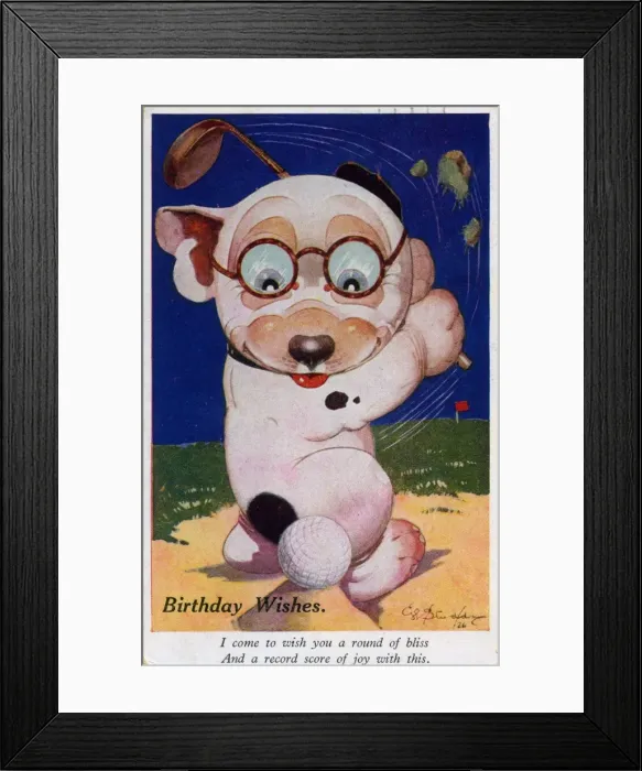 Framed Print : Bonzo playing golf Framed Print : Bonzo playing golf