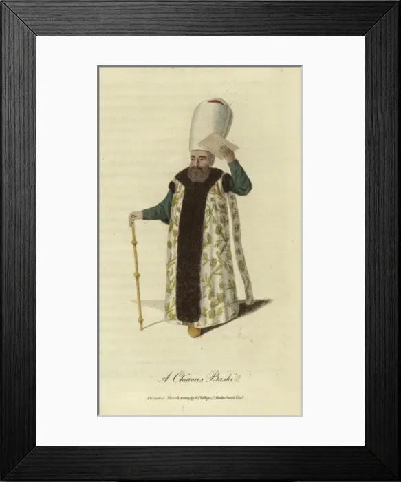 Framed Print : Chiaous Bashi, Official of the Sublime Porte