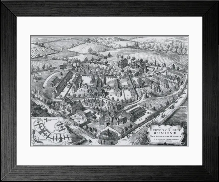 Framed Print : Burton workhouse 1886. tif Framed Print : Burton workhouse 1886. tif