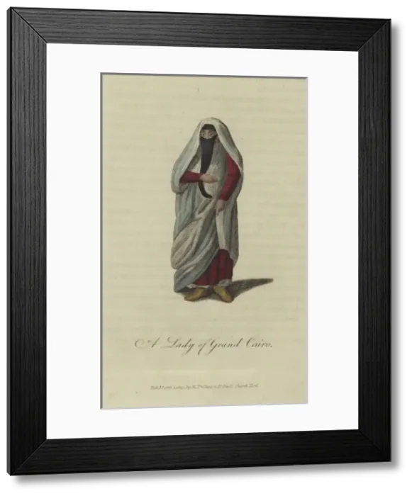 Framed Print : Veiled Lady of Grand Cairo, Egypt Framed Print : Veiled Lady of Grand Cairo, Egypt