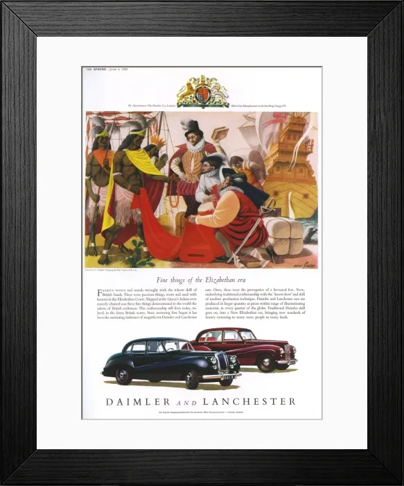 Framed Print : Daimler and Lanchester advertisement Framed Print : Daimler and Lanchester advertisement