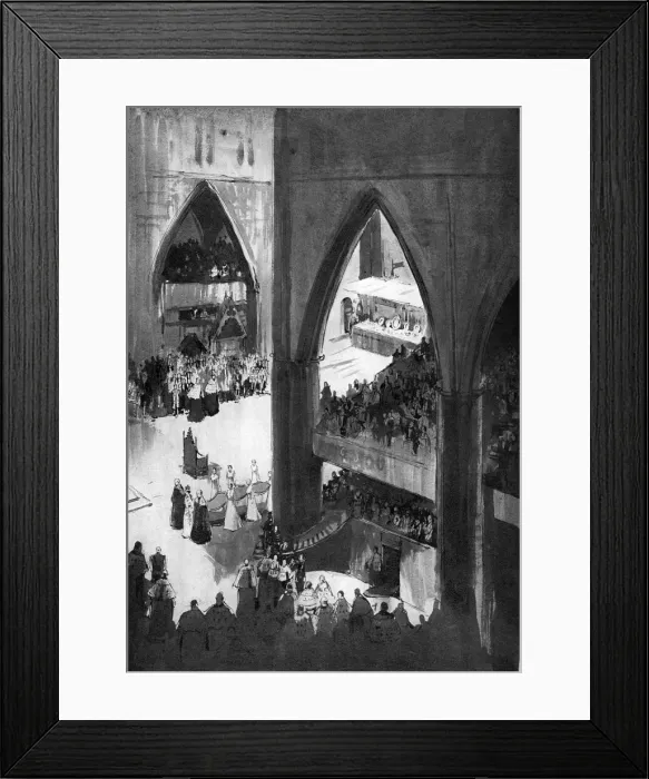 Framed Print : Deaprture of the Queen, Coronation 1953 Framed Print : Deaprture of the Queen, Coronation 1953