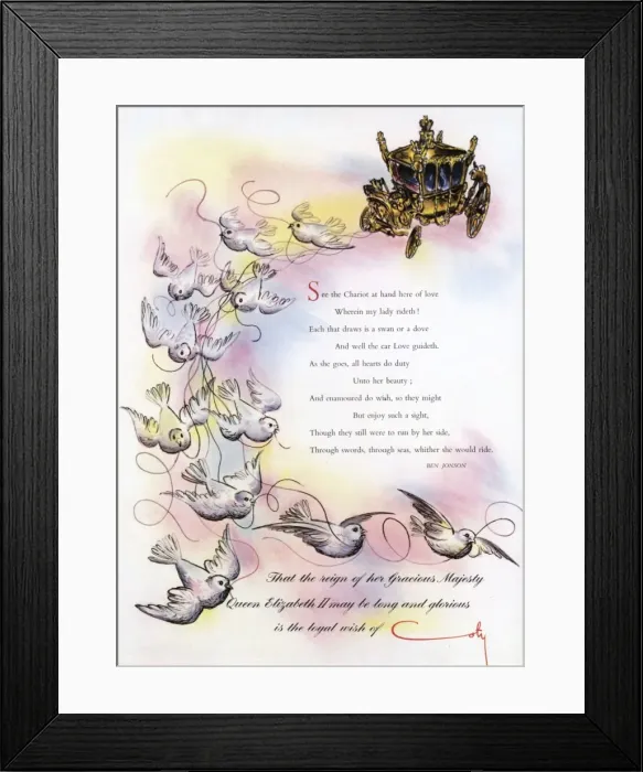 Framed Print : Coty advertisement, Coronation 1953 Framed Print : Coty advertisement, Coronation 1953