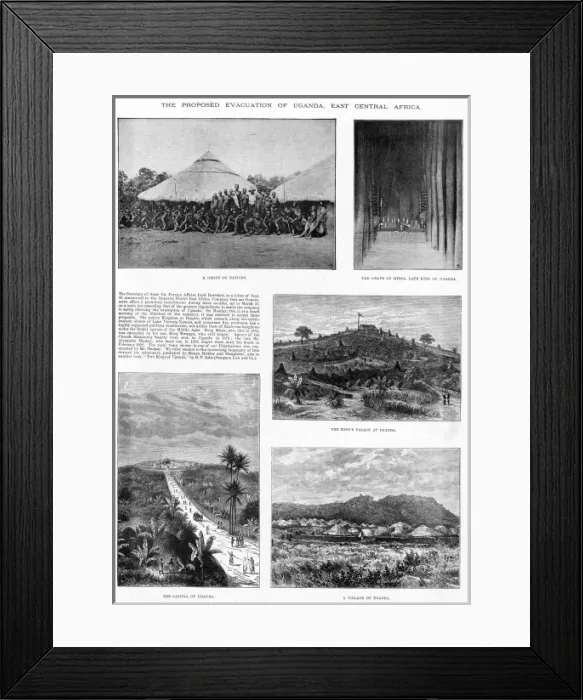 Framed Print : Uganda. Various views of Uganda, clockwise from top right: 1 Framed Print : Uganda. Various views of Uganda, clockwise from top right: 1