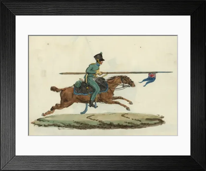 Framed Print : Lancers Corps - Horseback - British Army