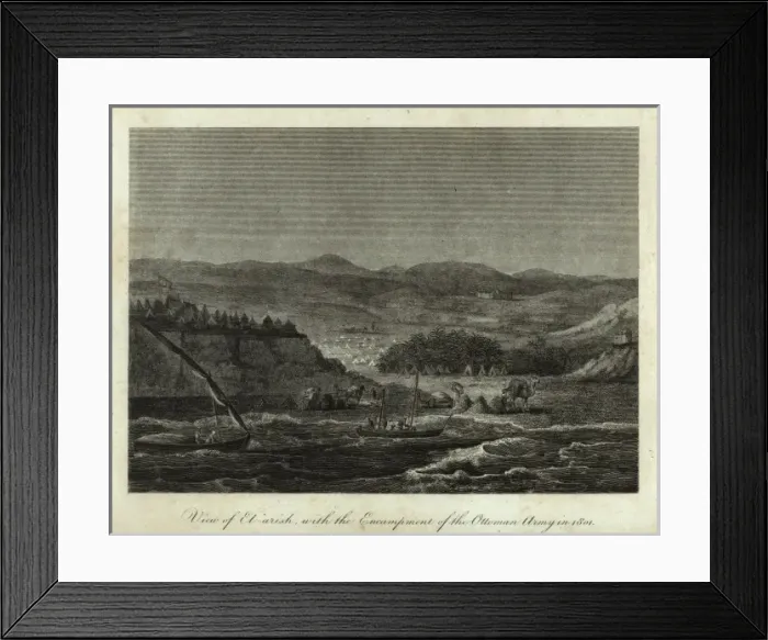 Framed Print : Ottoman army encampment at El Arish, Egypt Framed Print : Ottoman army encampment at El Arish, Egypt
