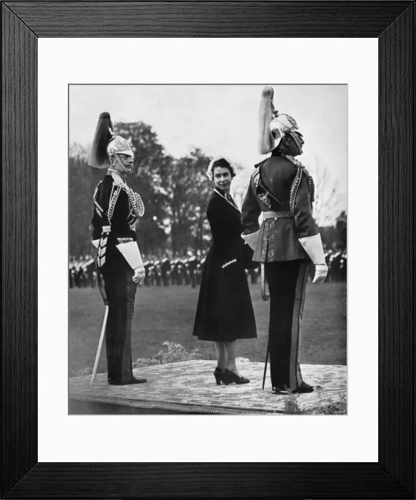 Framed Print : Queen Elizabeth at a parade, 1953 Framed Print : Queen Elizabeth at a parade, 1953