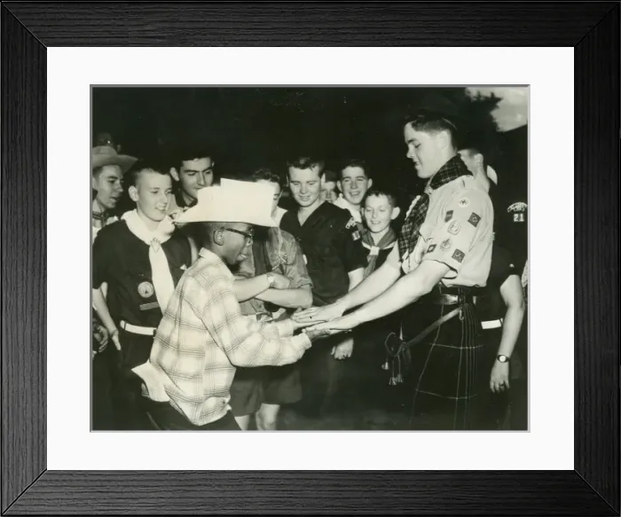 Framed Print : American and Scottish Scouts Framed Print : American and Scottish Scouts